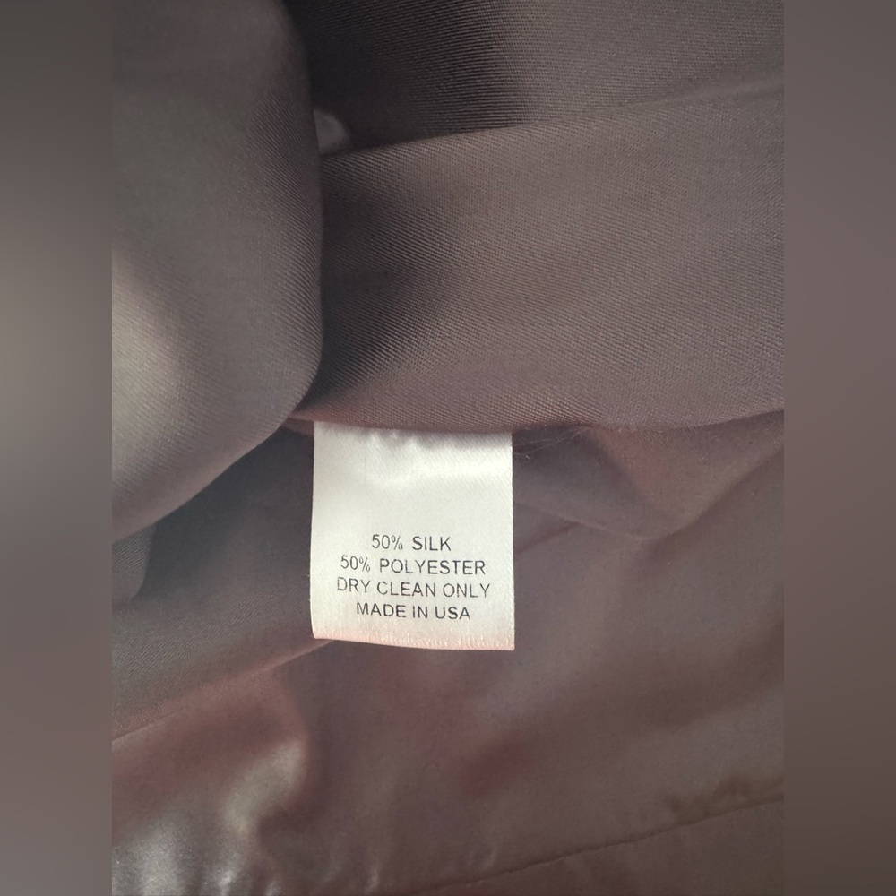 NY Designer Gray Silk Mini Dress - Picture 6 of 11